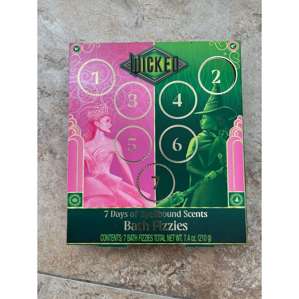 Wicked Movie 7 Days of Spellbound Scents Bath Fizzies Advent Calendar Set NEW